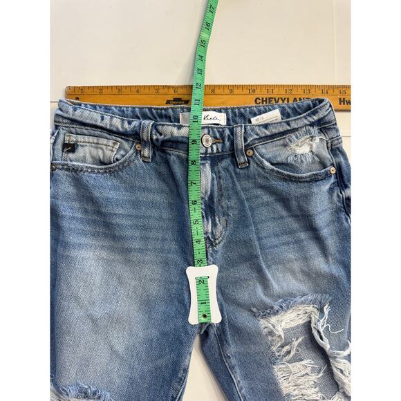 Kancan Womens Jeans Size 5/26 Estilo Skinny Distressed Cropped Raw Hem Denim - Picture 6 of 7